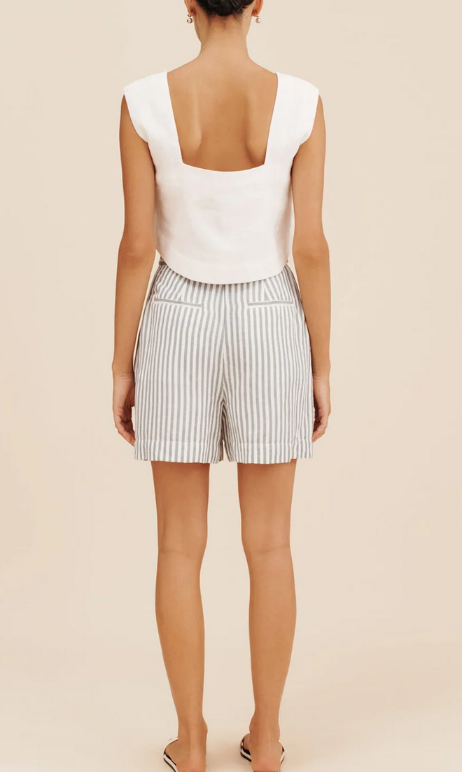 lorenzo short seagrass stripe