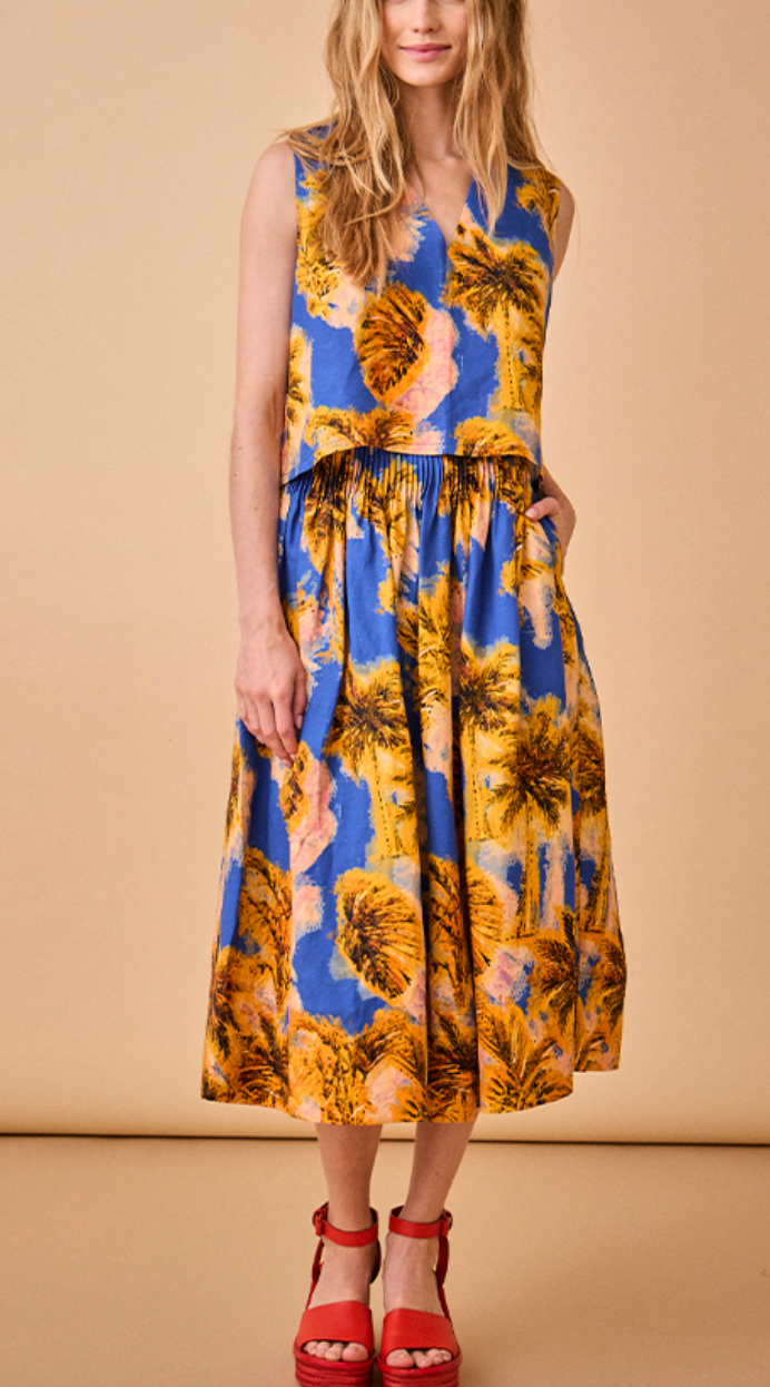 fallon skirt tropical palm