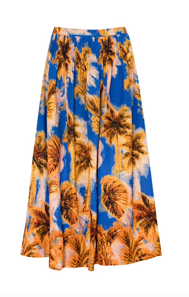 fallon skirt tropical palm