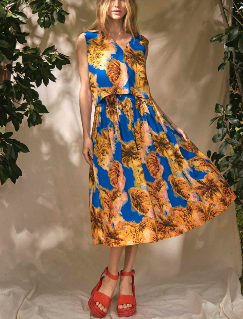 fallon skirt tropical palm