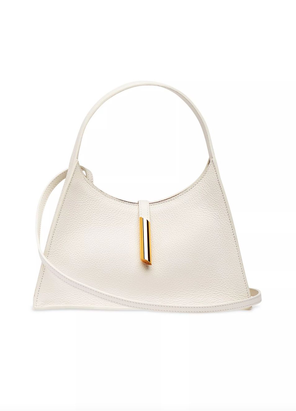 pointy mini bag cream leather