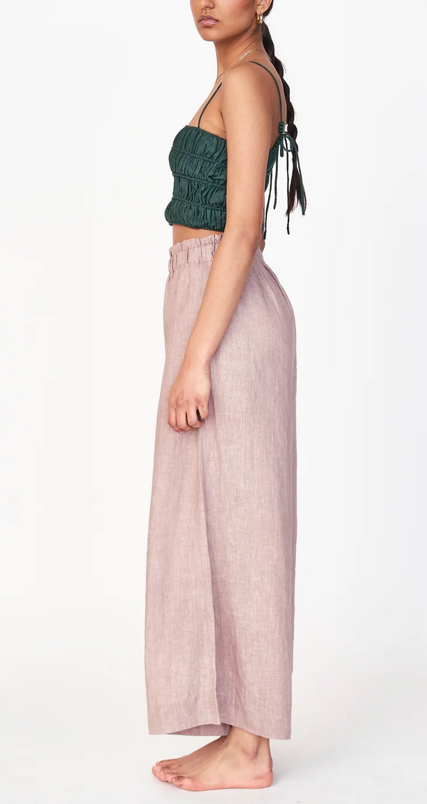 mirth pant in mushroom linen