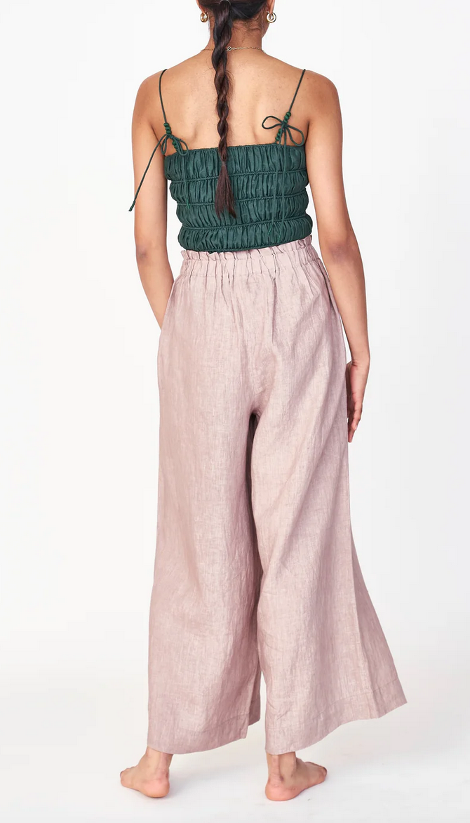 mirth pant in mushroom linen