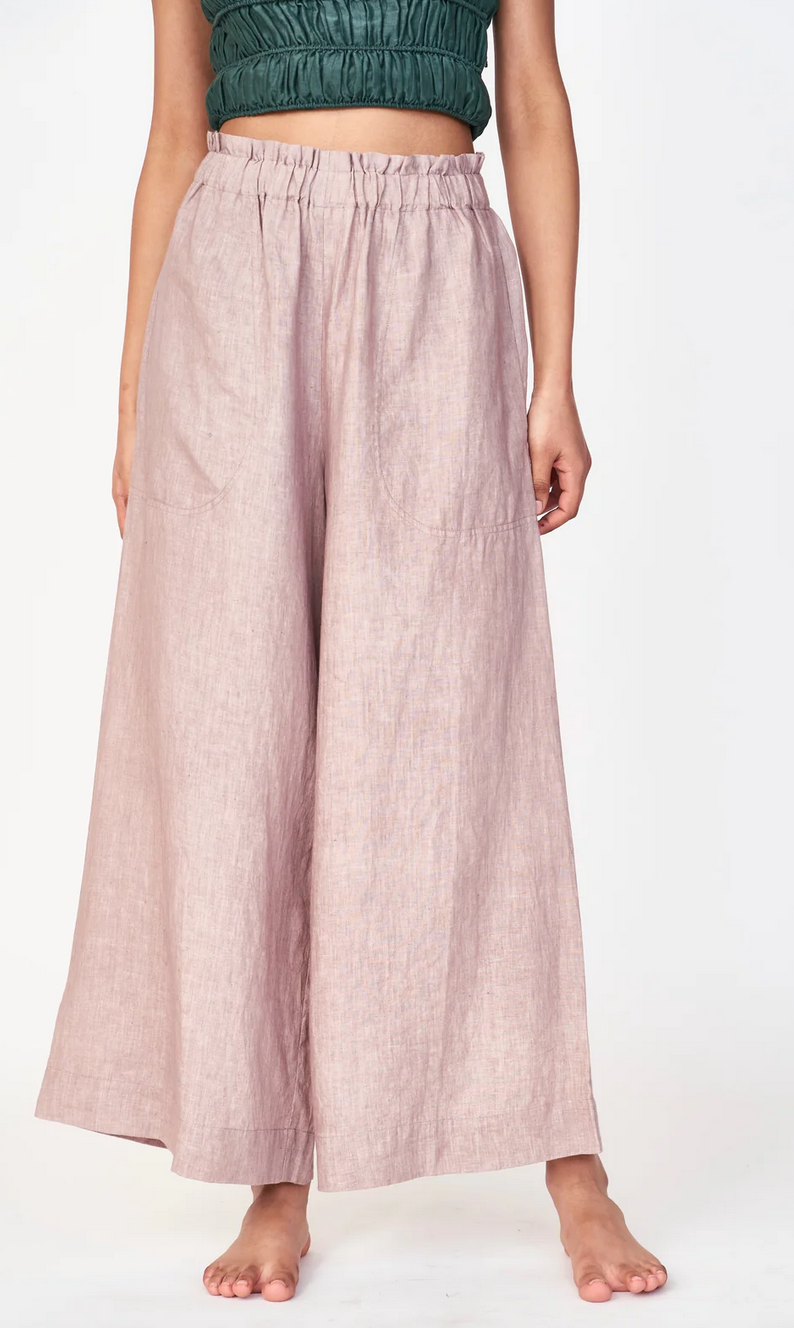 mirth pant in mushroom linen