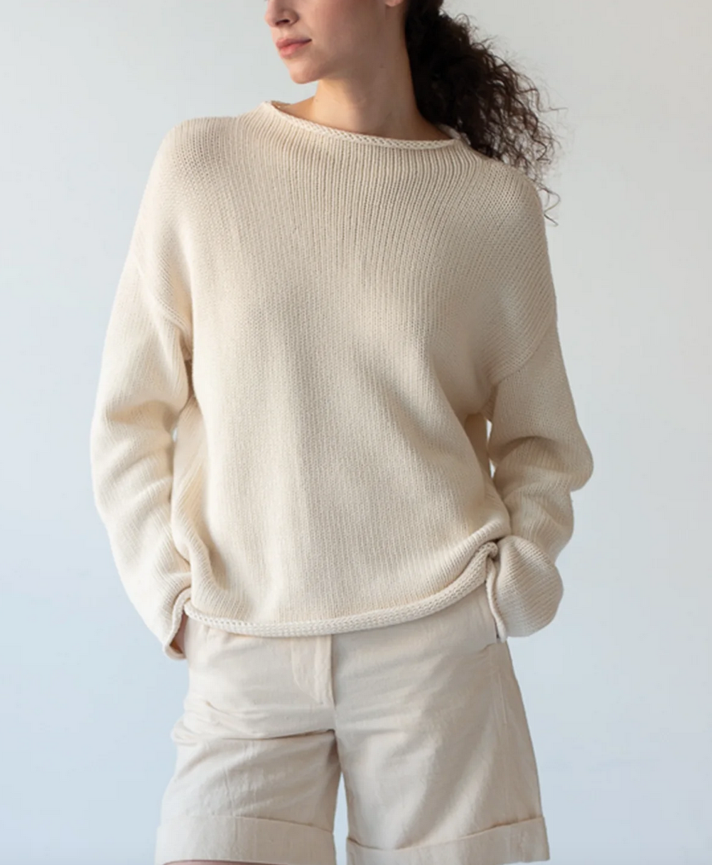 Lamis cotton sweater off white
