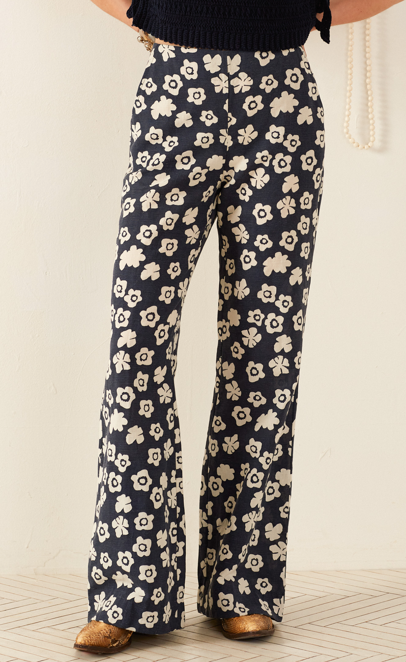 Charlie deep sea lotus pant blue sea