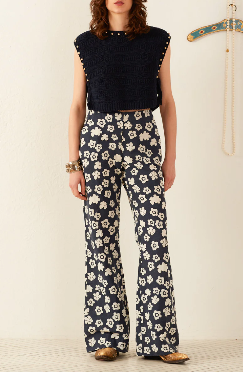 Charlie deep sea lotus pant blue sea