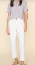 white mercer denim pant