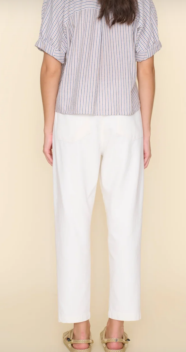 white mercer denim pant