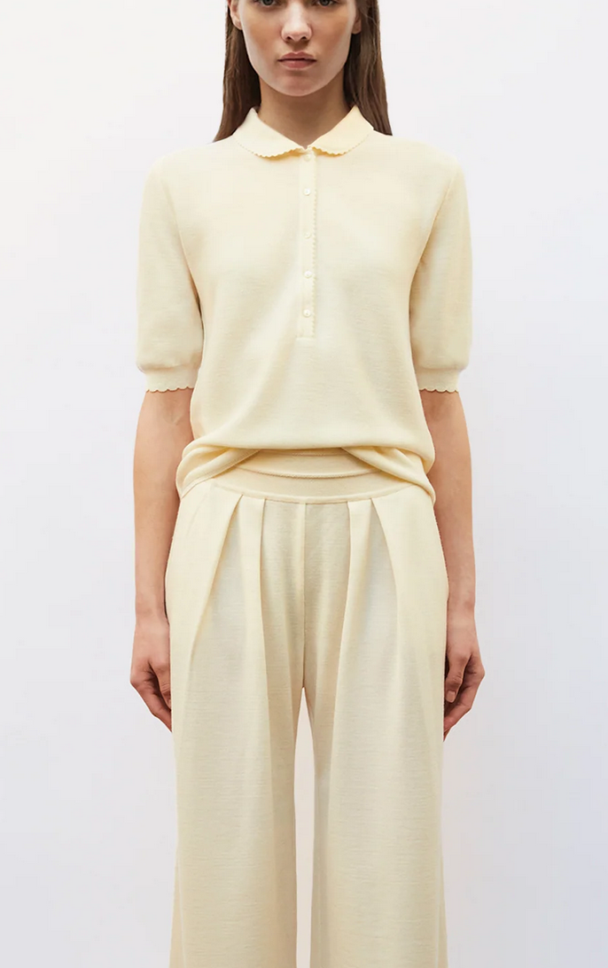 Andrieu little short sleeve polo shirt naturel