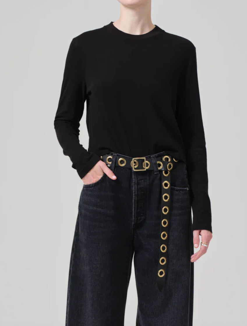 Sabine cropped long sleeve black