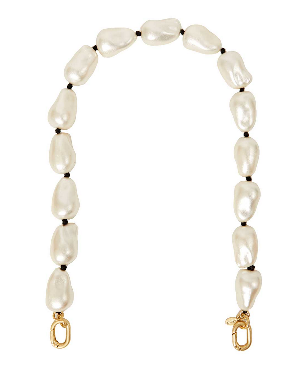 petite moyen messenger grass woven checker with baroque pearl shortie strap