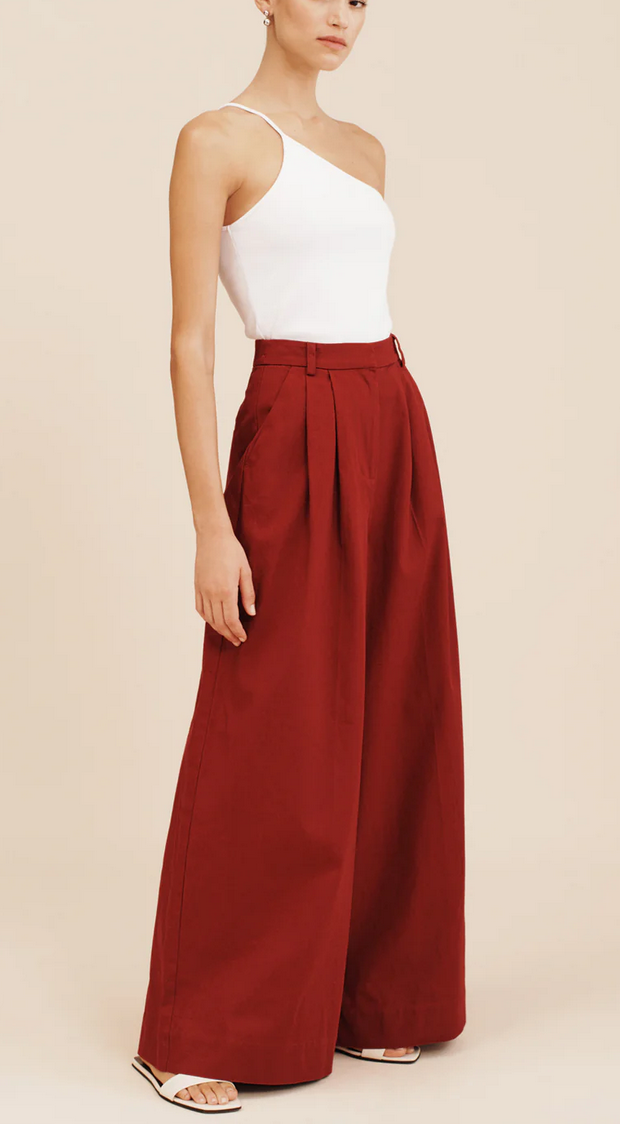 Wesley trouser garnet