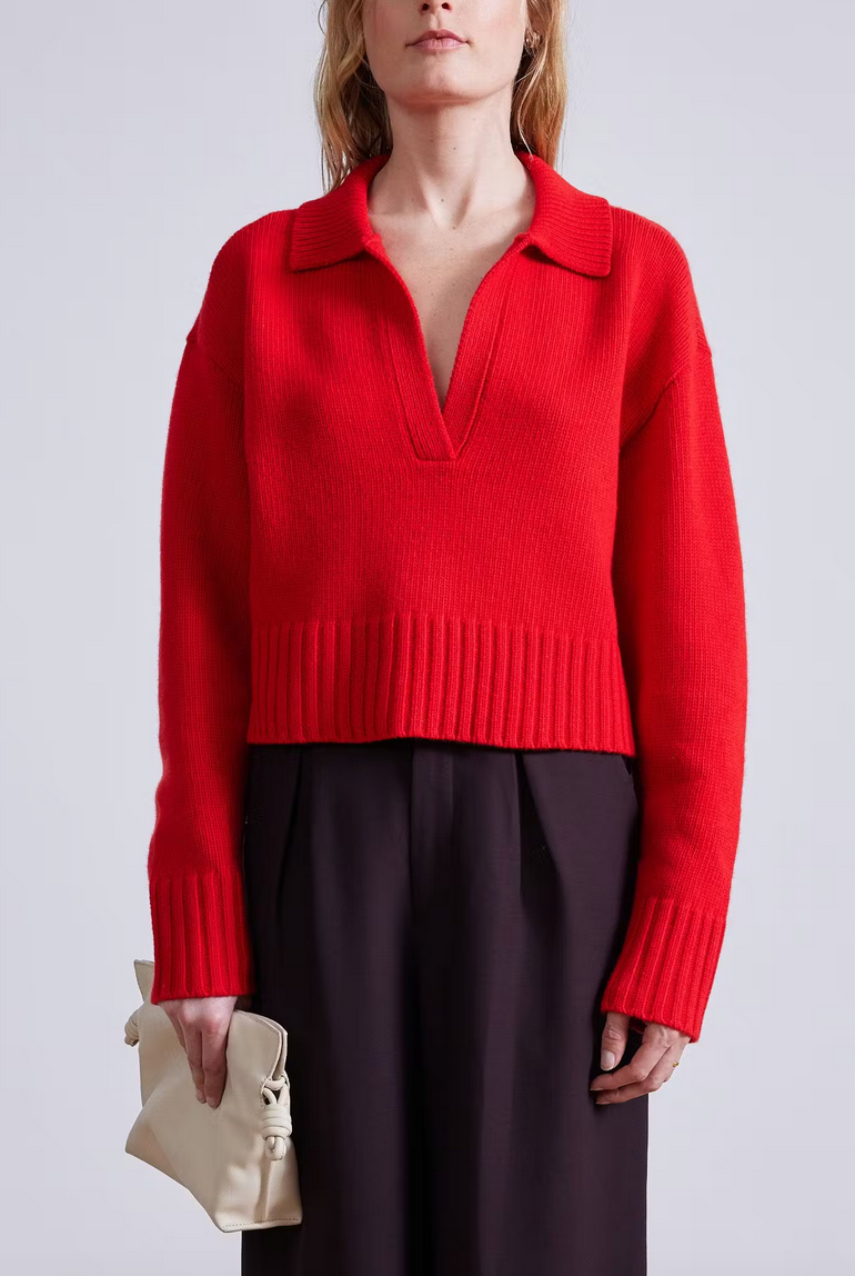 split neck henley chili