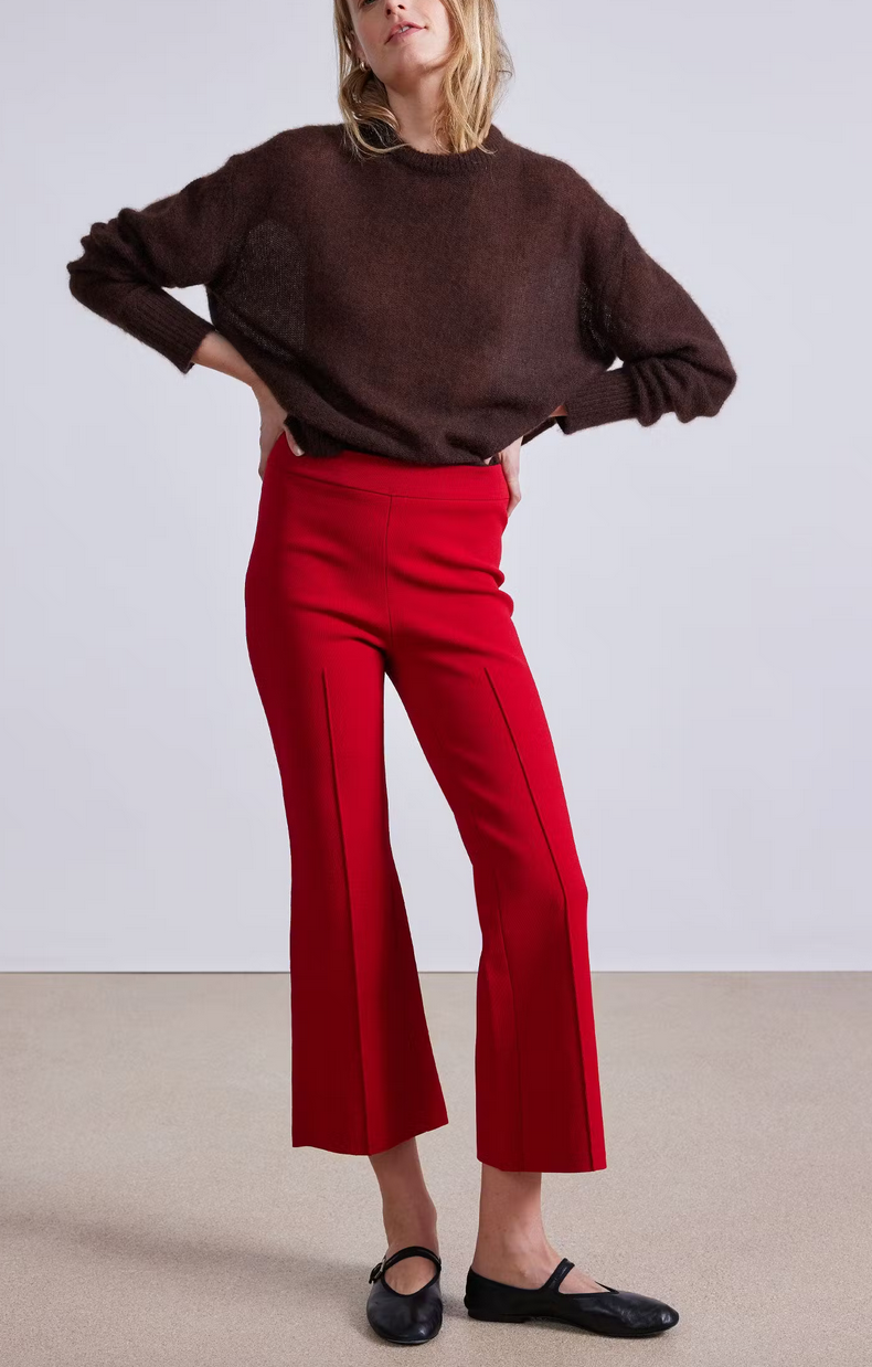 Rene pull on pant deep red