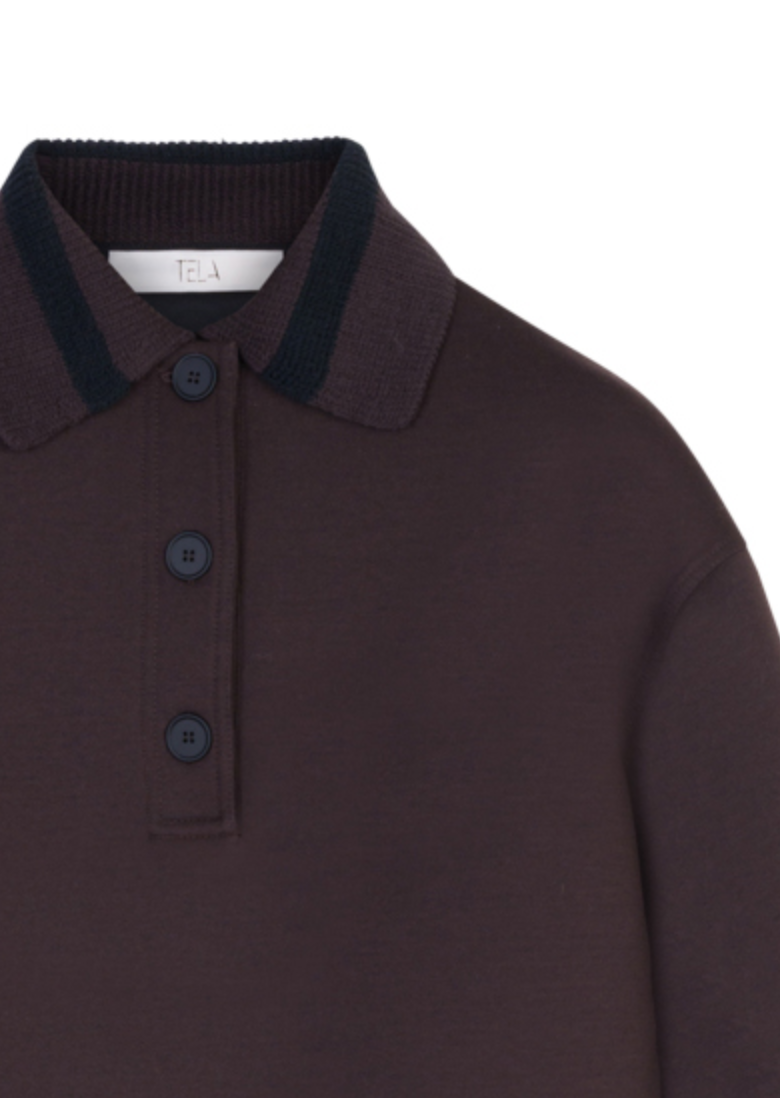 Stacy polo sweater choco