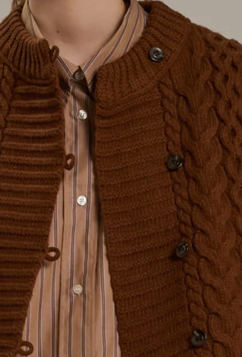 Baron cardigan chestnut