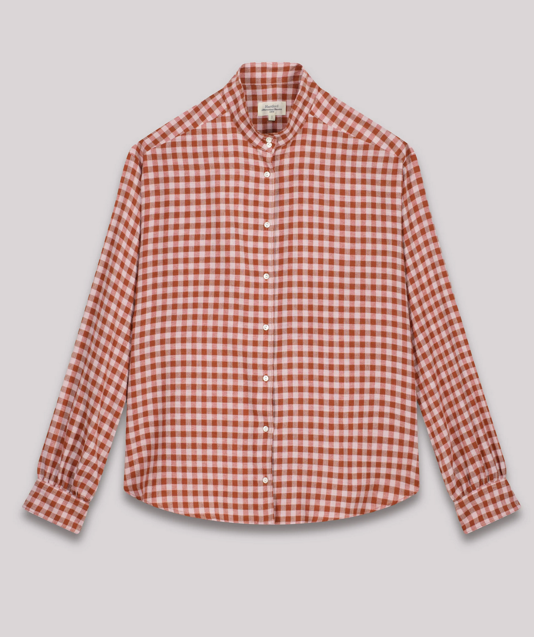 Calim shirt brick and pink check