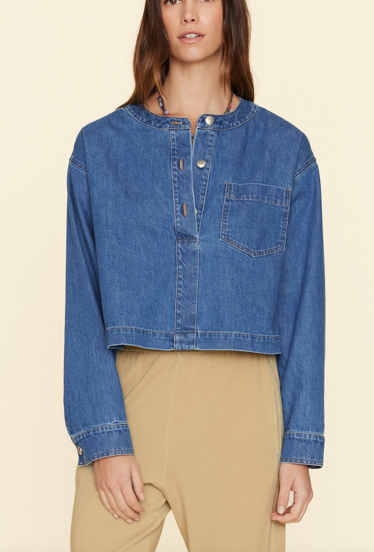 deep indigo nicky denim top