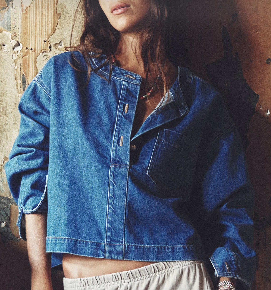 deep indigo nicky denim top