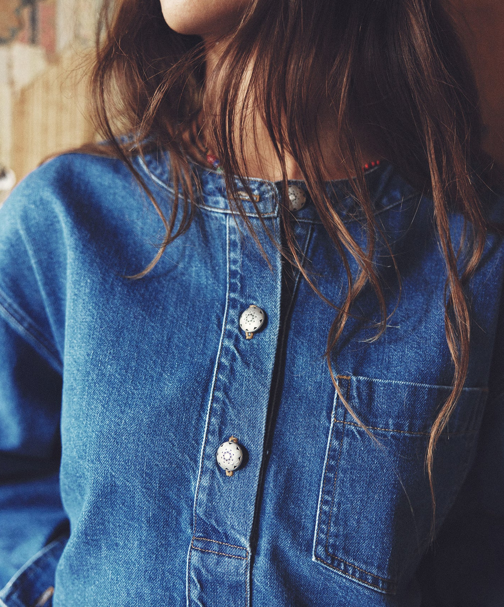 deep indigo nicky denim top