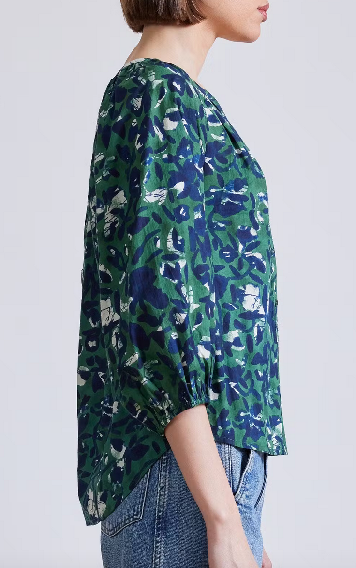 mitte top aqua di fiore green