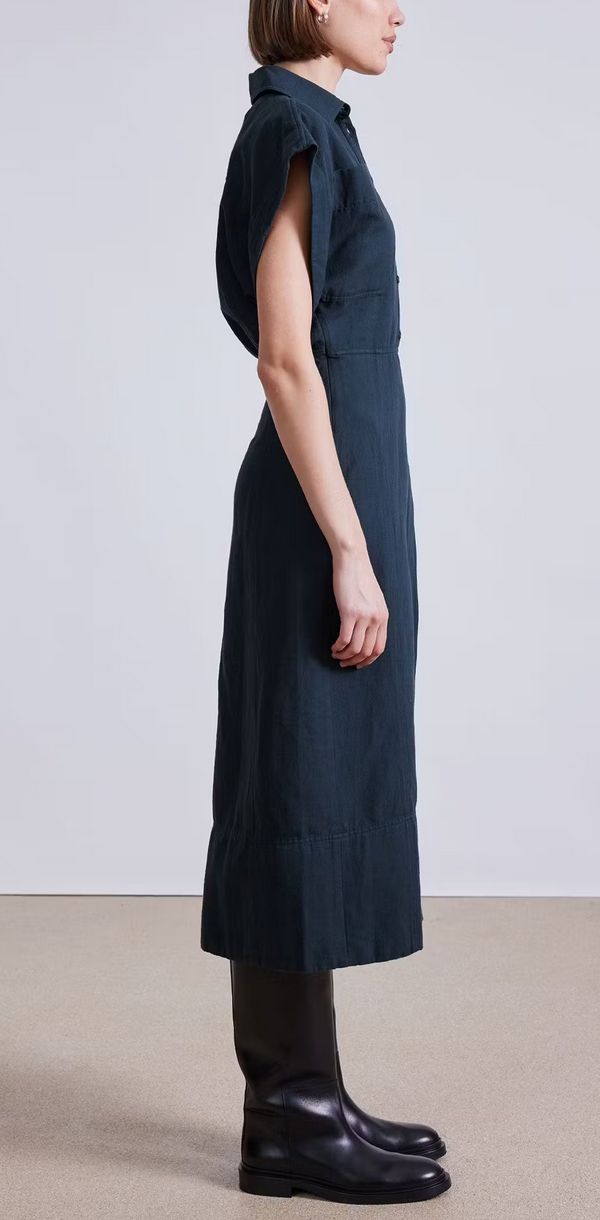 yelena wrap dress forest river