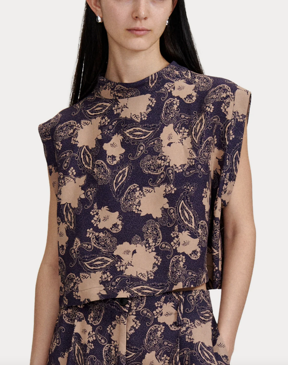 bacchus top black cero print