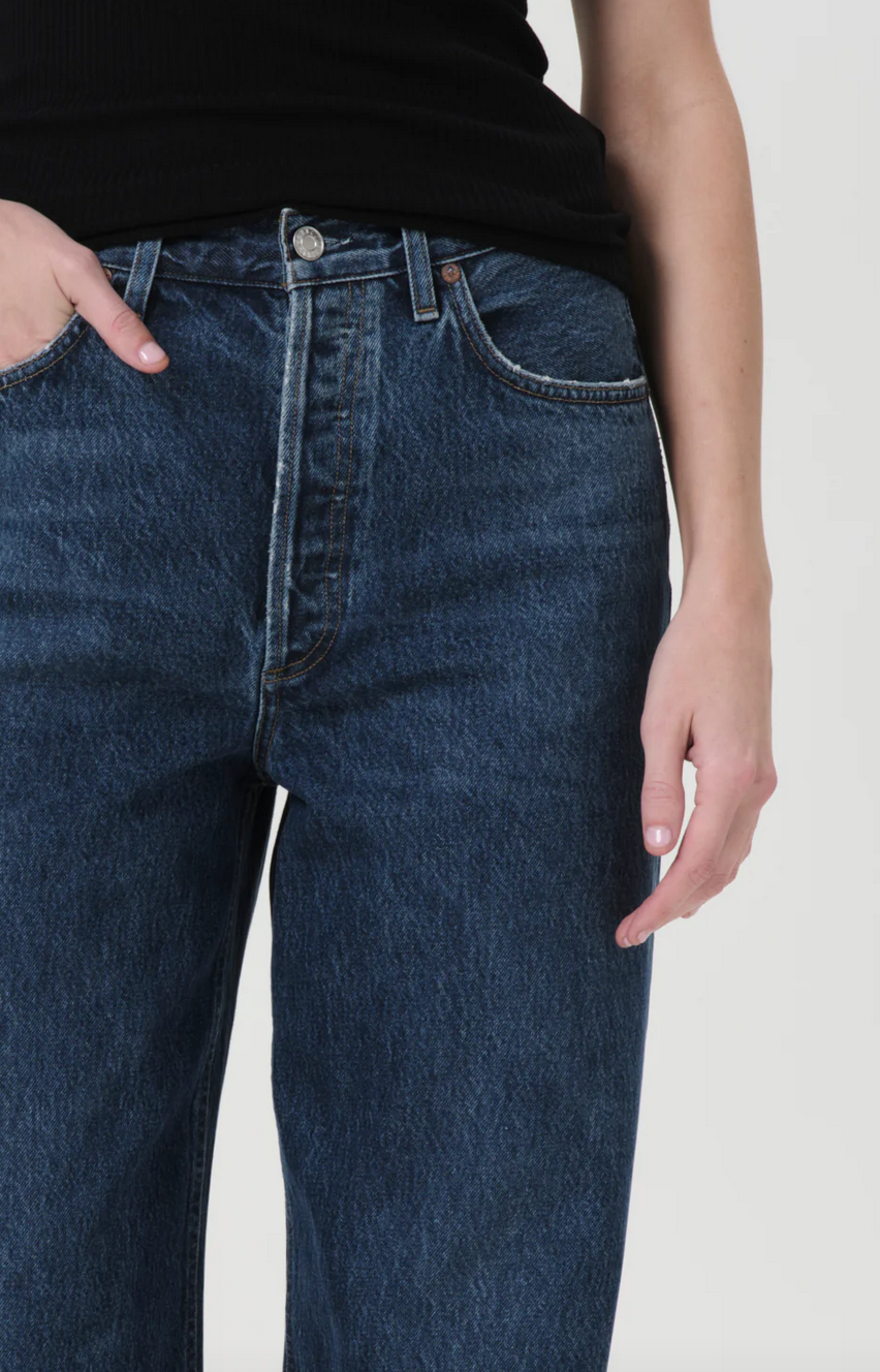 Dame high rise wide leg no cuff in enamour