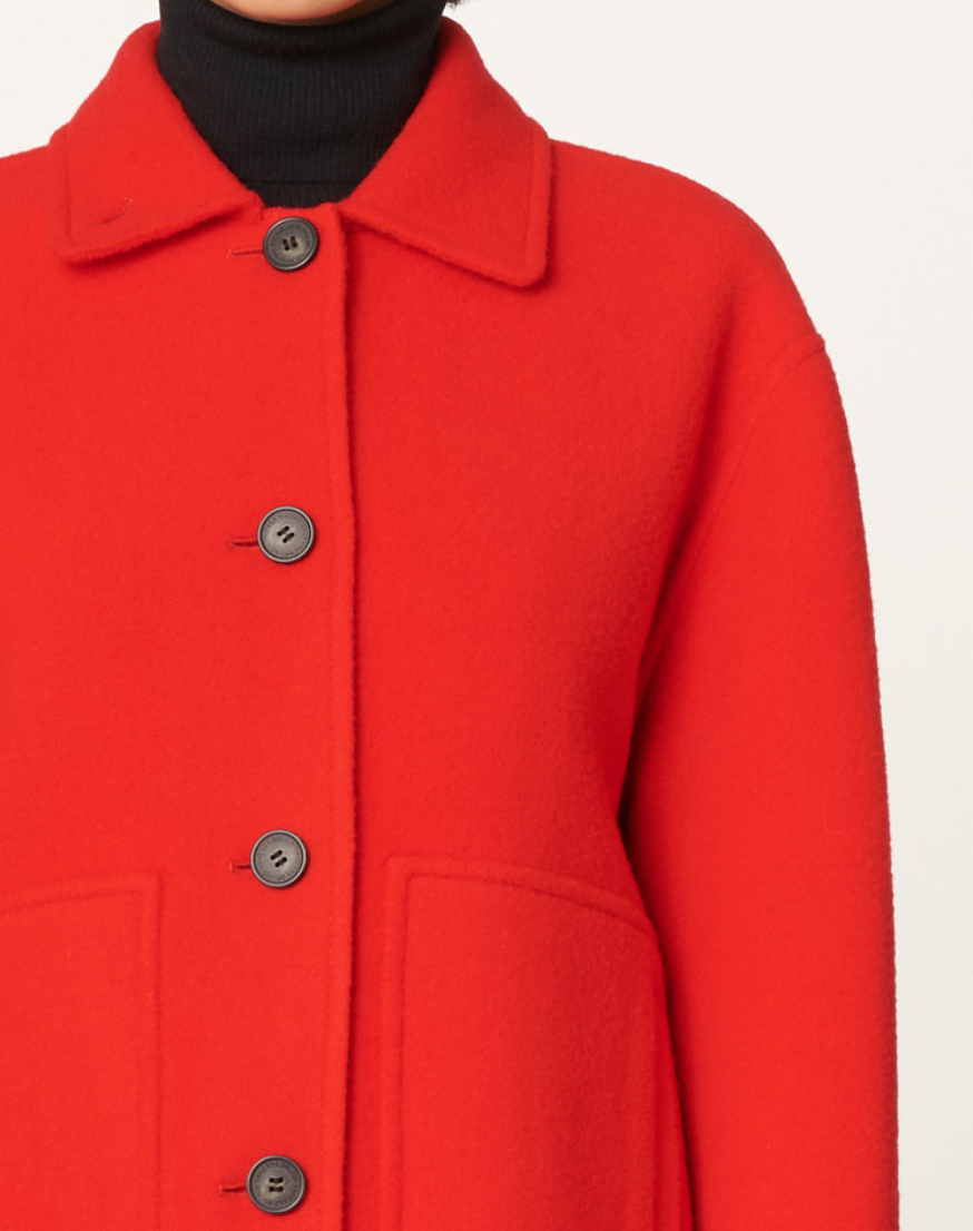 Diego coat poppy red