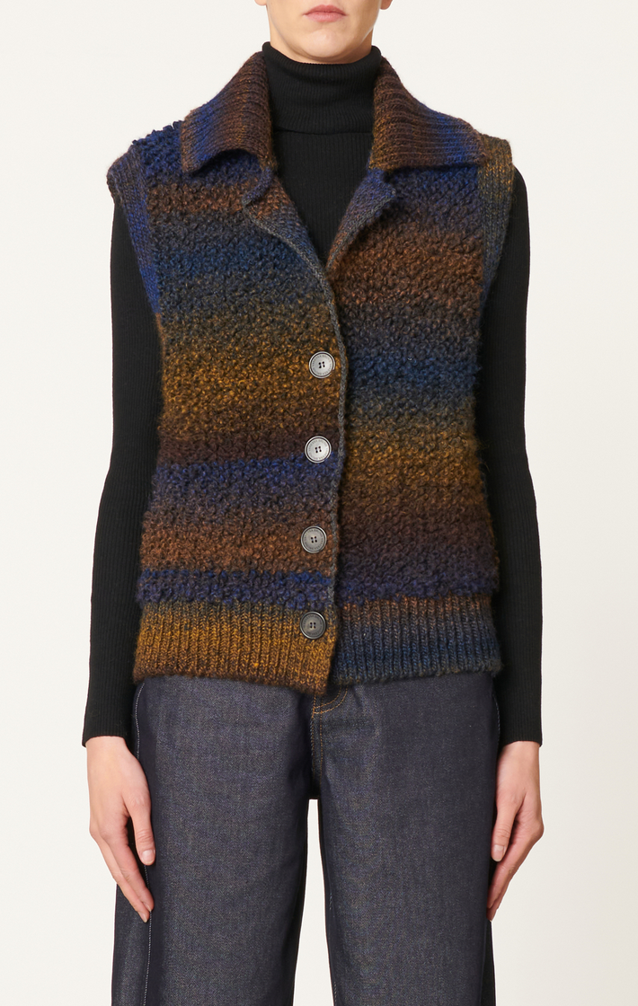 Dilda knit vest petrol