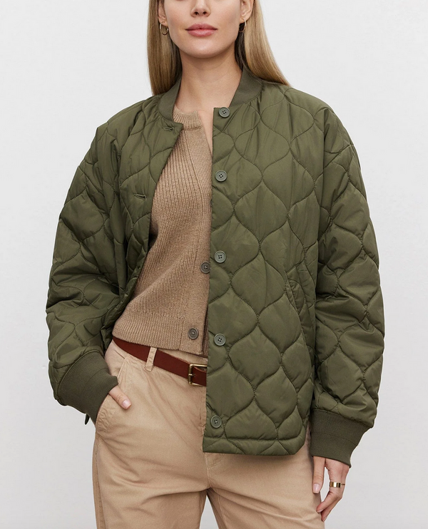 Carie quilted jacket in army - Salt Wellfleet Carie quilted jacket in army - Salt Wellfleet