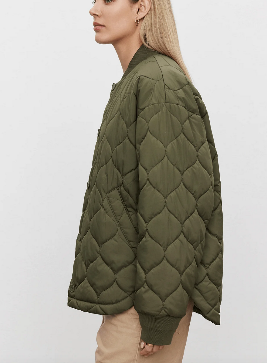 Carie quilted jacket in army