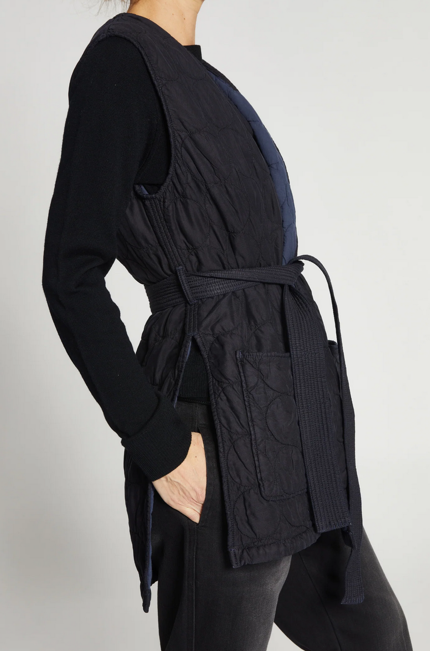 Luuca quilted vest licorice black