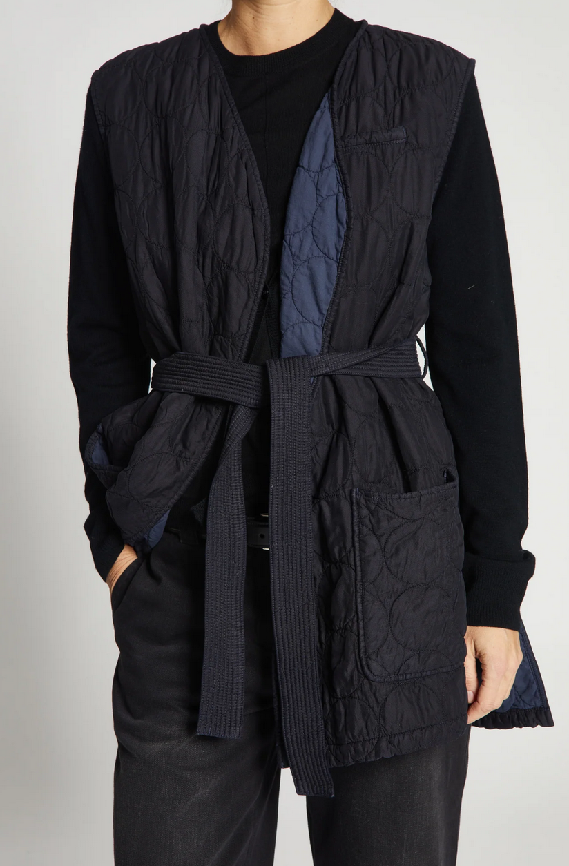 Luuca quilted vest licorice black