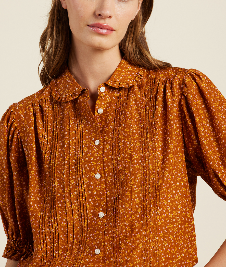 Gemma blouse pecan ditsy