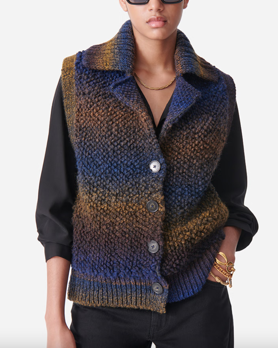 Dilda knit vest petrol