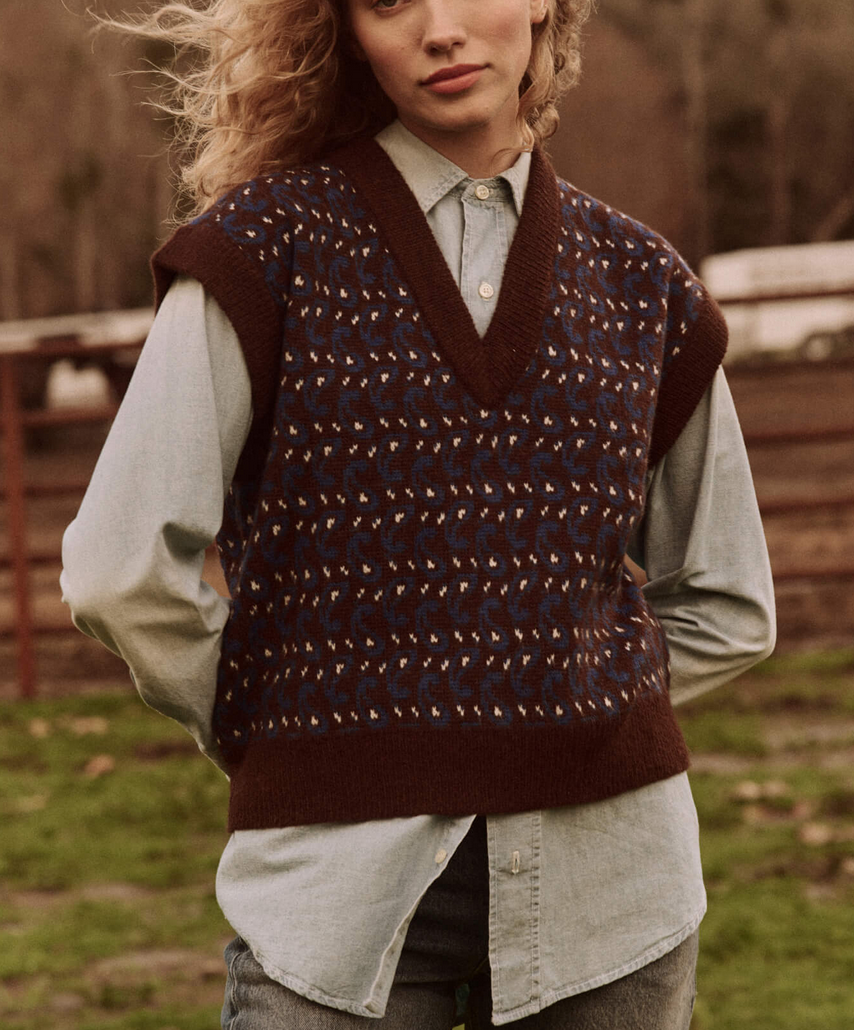 the sweater vest driftwood paisley