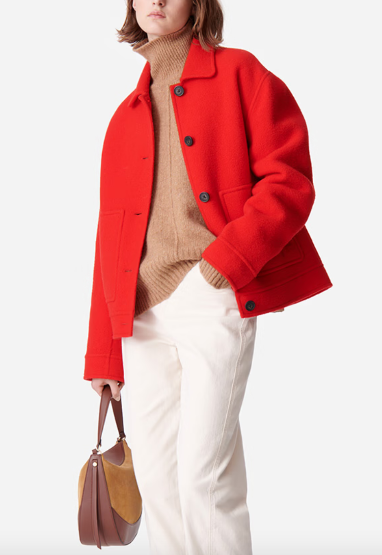 Diego coat poppy red