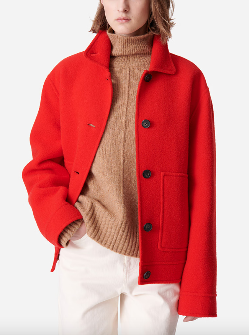 Diego coat poppy red