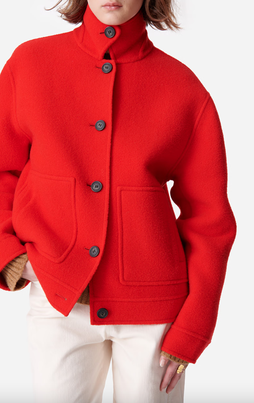 Diego coat poppy red