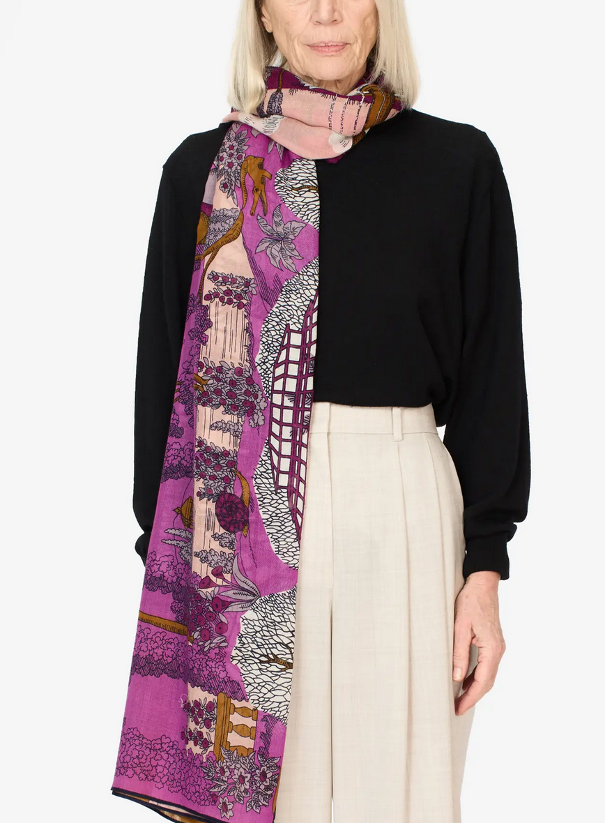 scarf 100 quatre saisons fuchsia