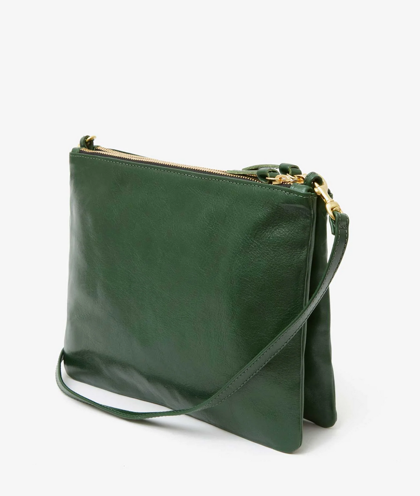double sac bretelle evergreen rustic with malachite resin shortie strap