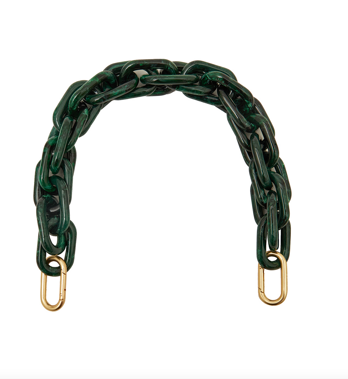 double sac bretelle evergreen rustic with malachite resin shortie strap