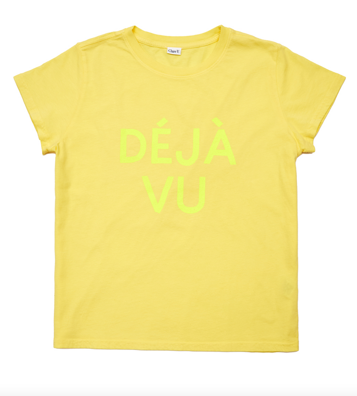 classic tee butter w/ neon yellow deja vu