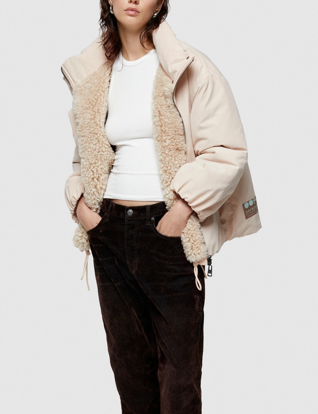 9256 reversible jacket in ecru/naturale