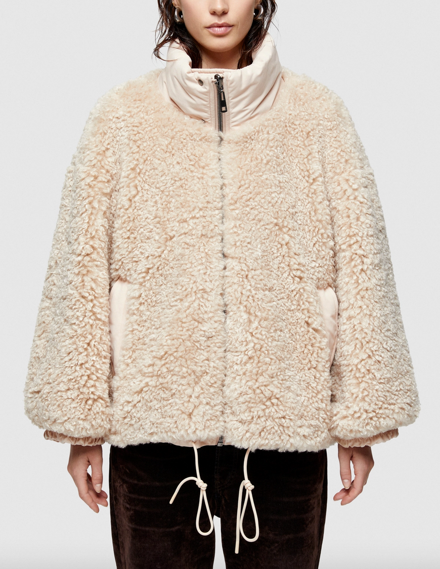 9256 reversible jacket in ecru/naturale