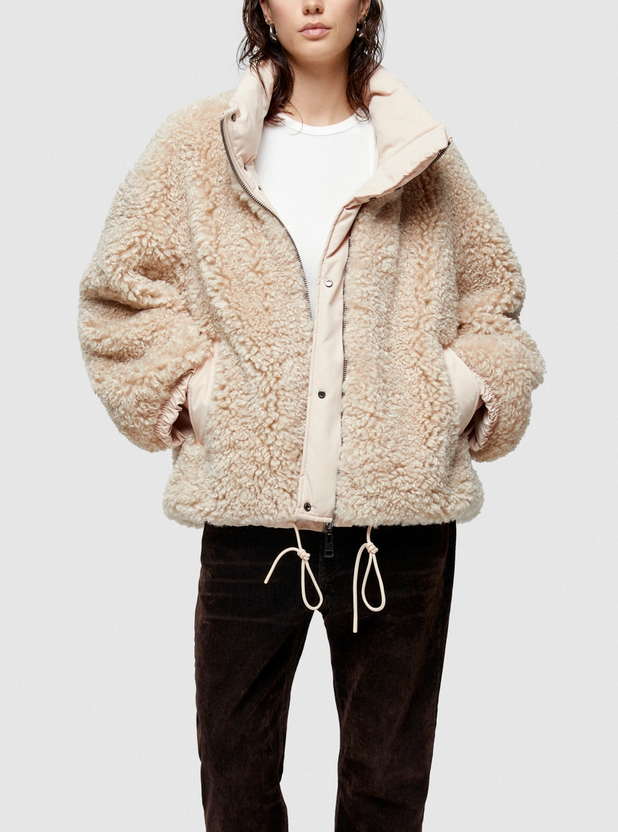 9256 reversible jacket in ecru/naturale