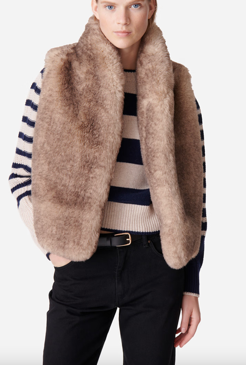 Marcello faux fur vest griege