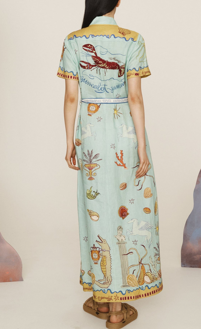 Surrealist summer shirtdress